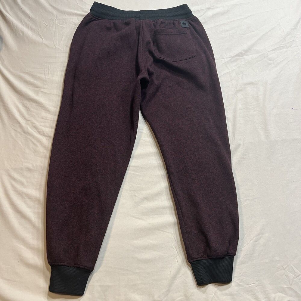 Southpole Men’s Jogger Pants, Small, Burgundy / Maroon, Fleece Sweatpants
